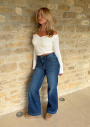 Stretch Wide Leg Jean