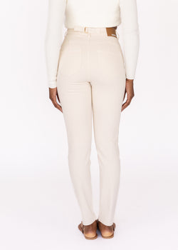 Image of Ecru Slim Fit Mom Jean