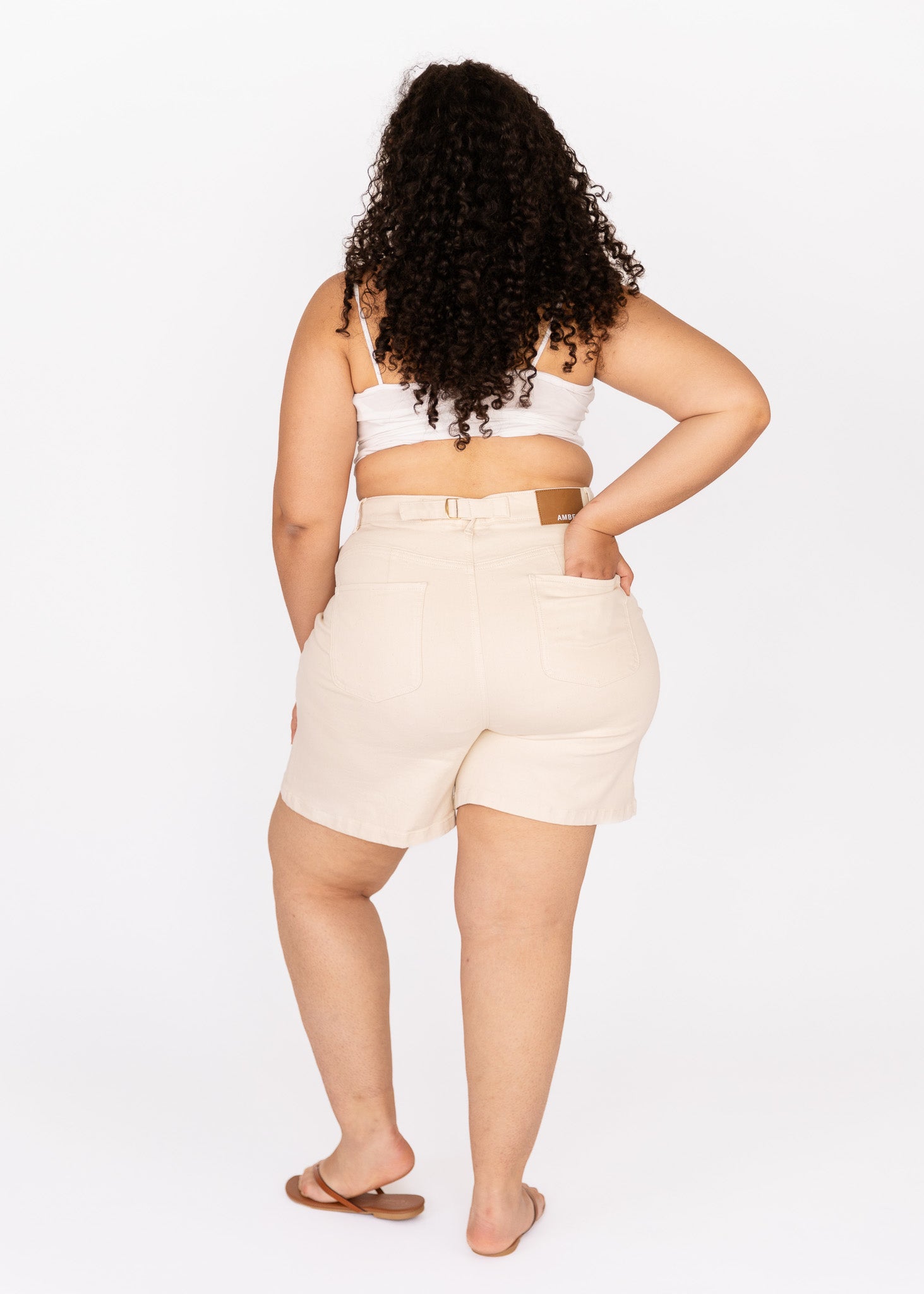 Ecru Mom Short
