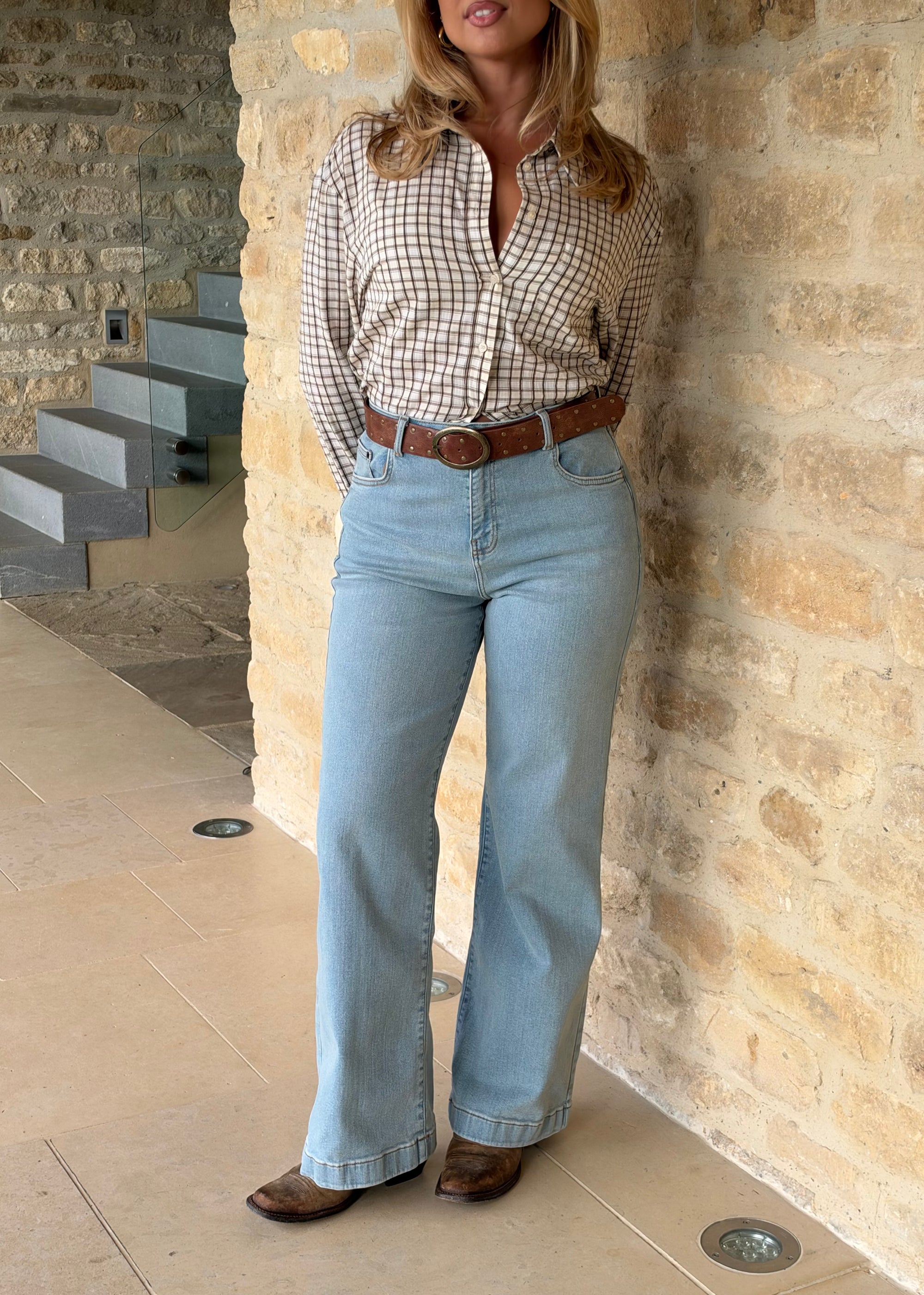 Stretch Wide Leg Jean