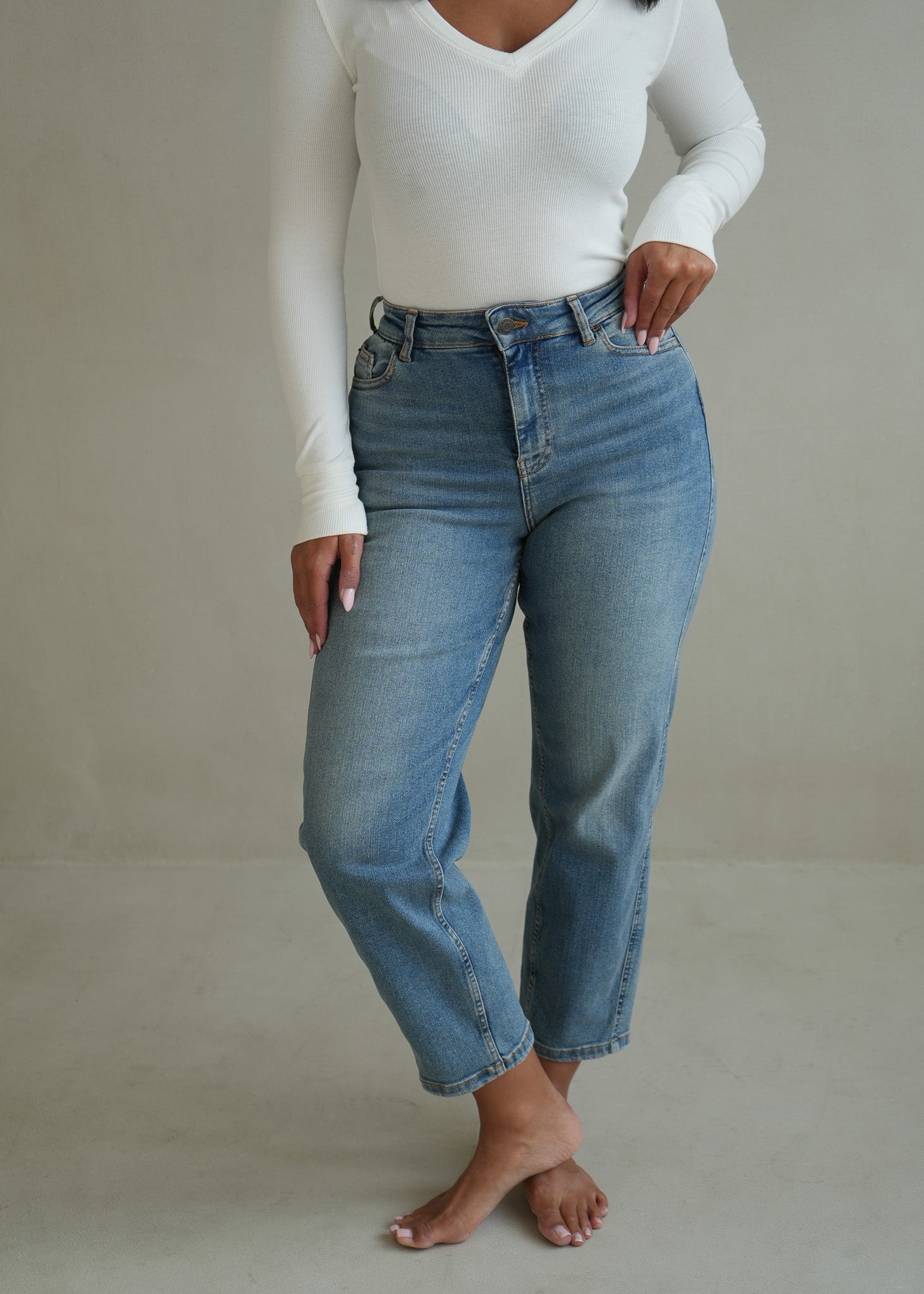 Image of Stretch Relaxed Mom Jean