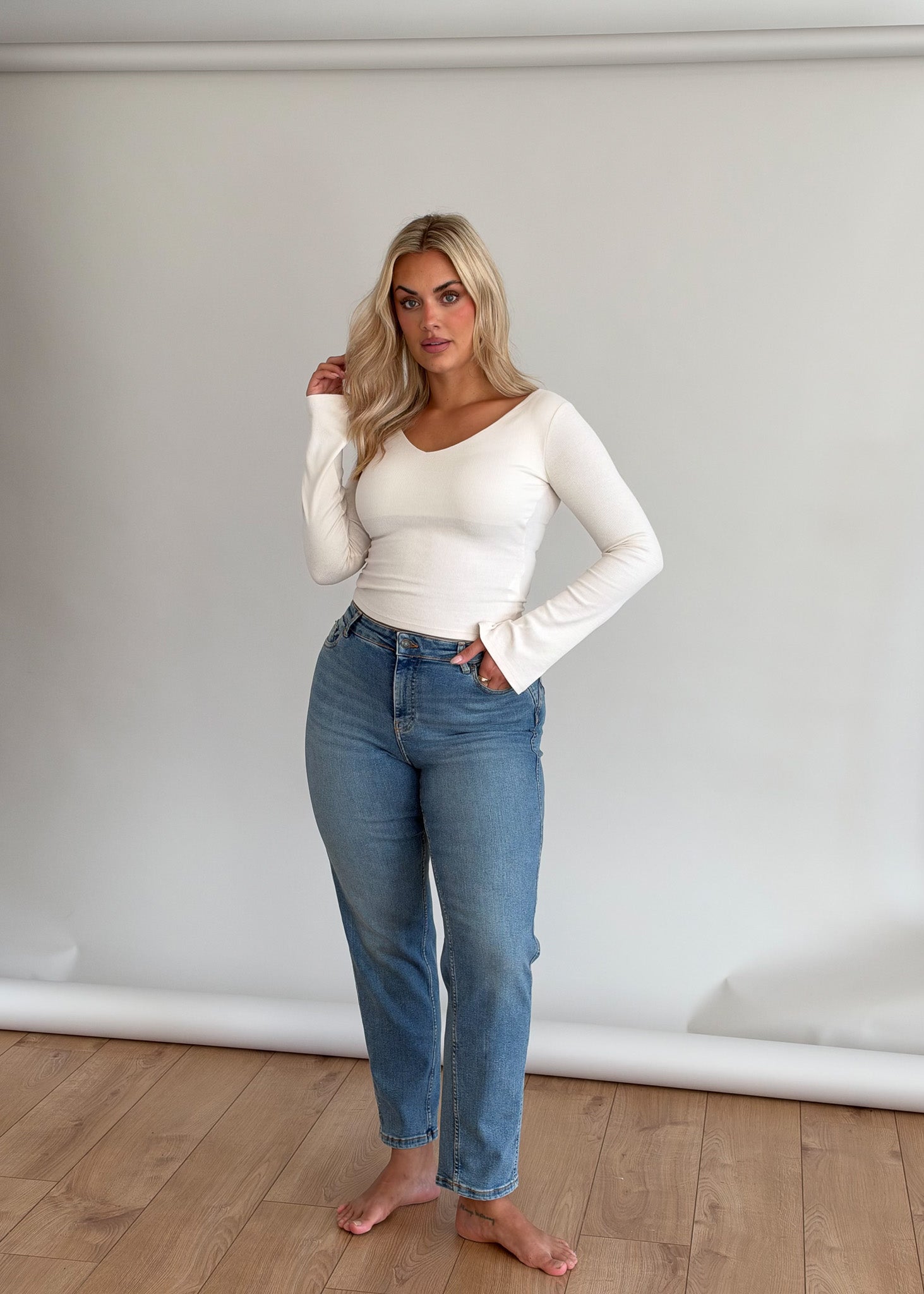 Image of Stretch Relaxed Mom Jean