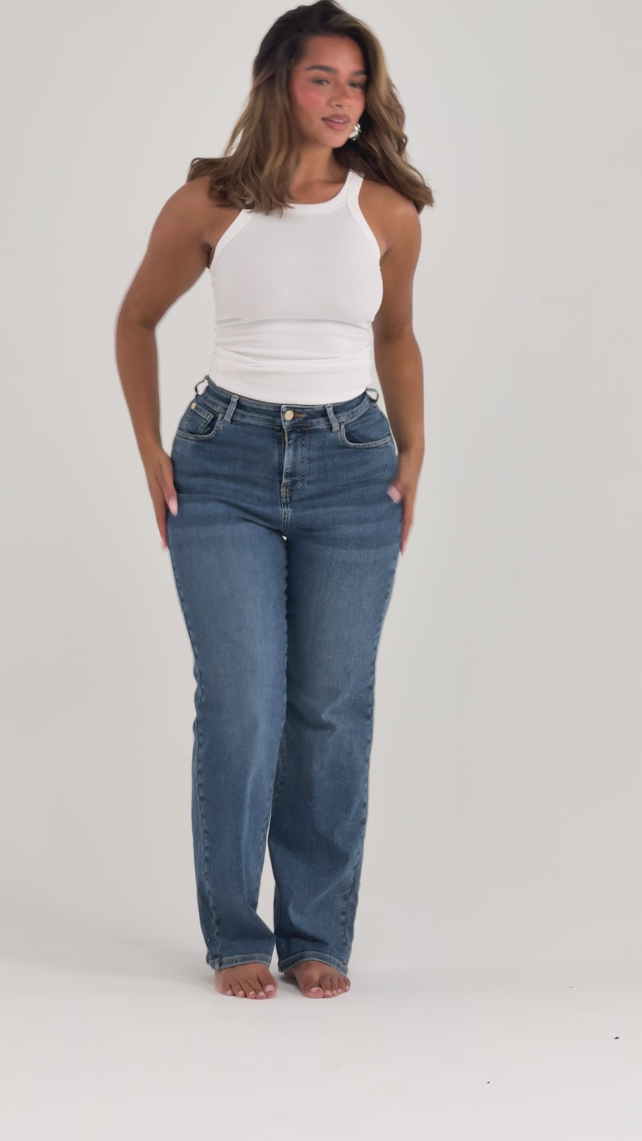 Image of Stretch Straight Jean